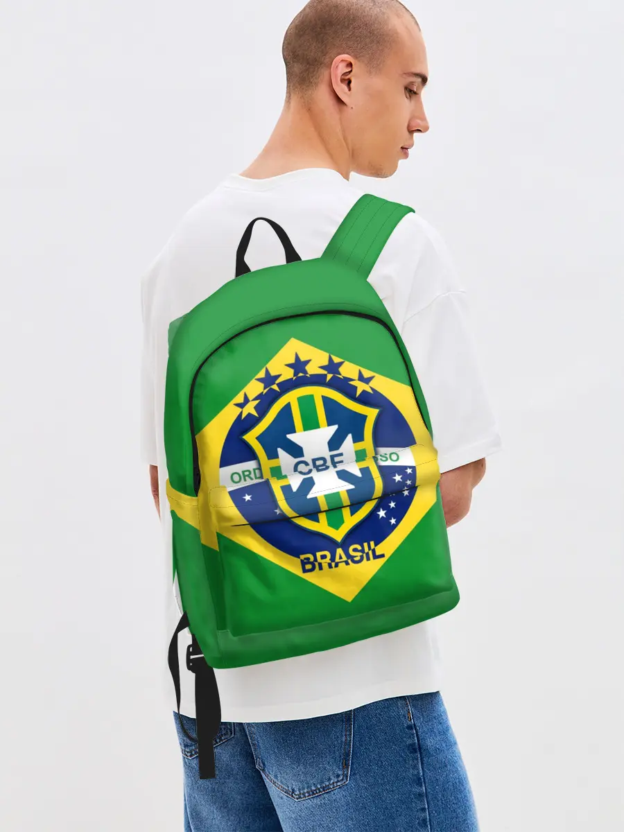 Рюкзак джинсовый / Сборная Бразилии флаг