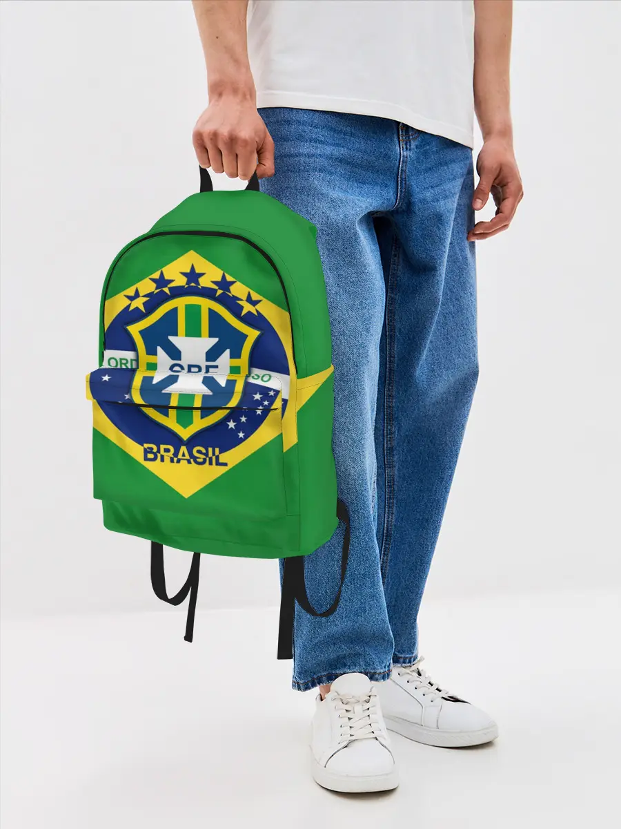 Рюкзак джинсовый / Сборная Бразилии флаг