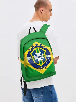 Рюкзак джинсовый / Сборная Бразилии флаг