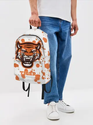 Рюкзак джинсовый / Огненный тигр