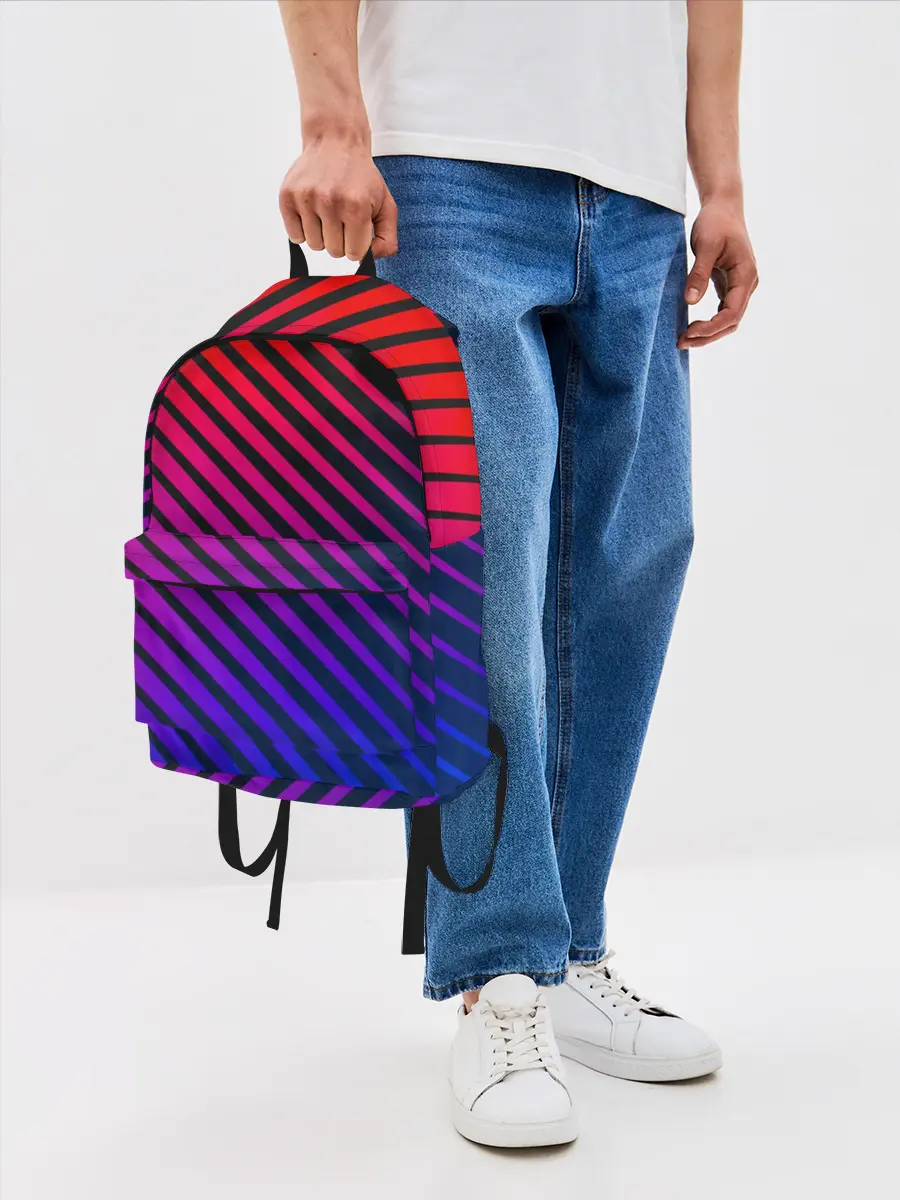 Рюкзак джинсовый / Градиентные линии