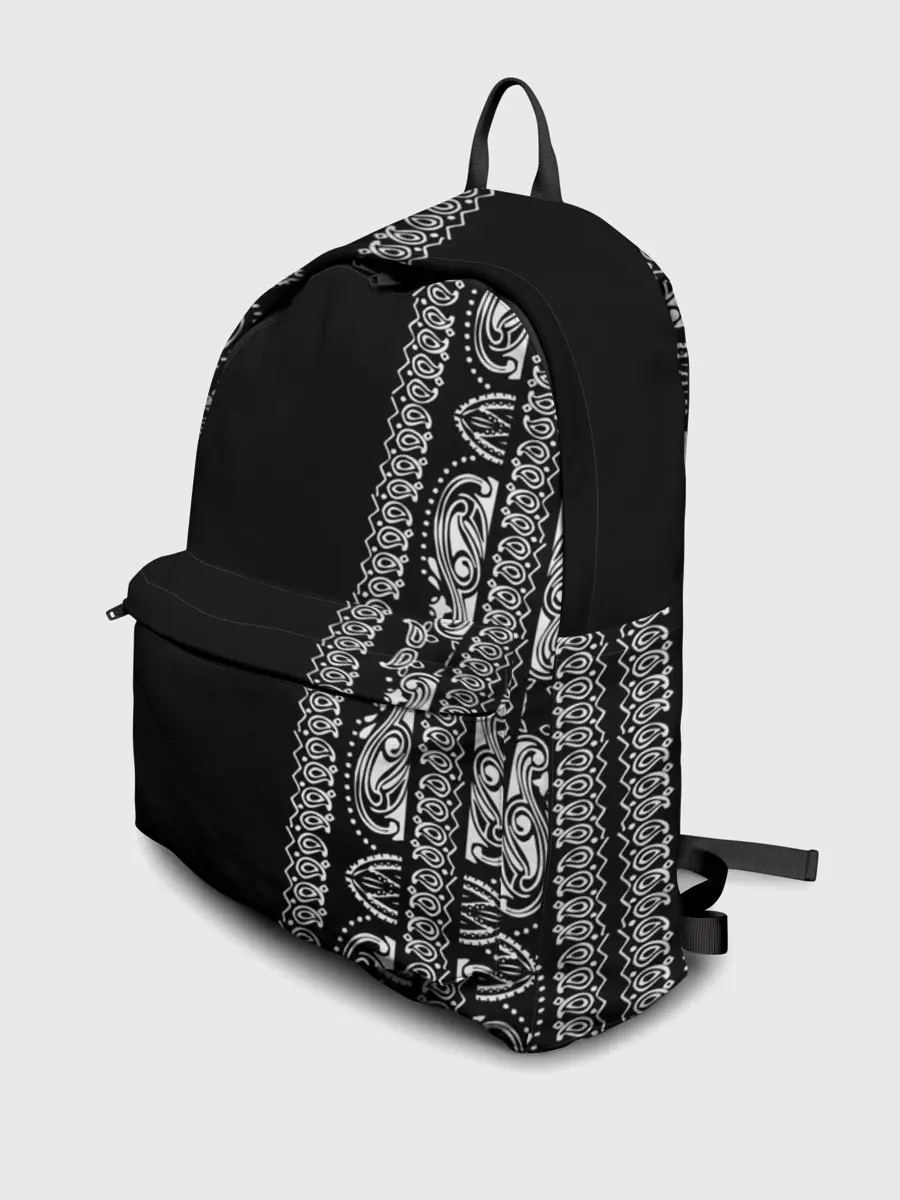 Рюкзак джинсовый / Узор на чёрном