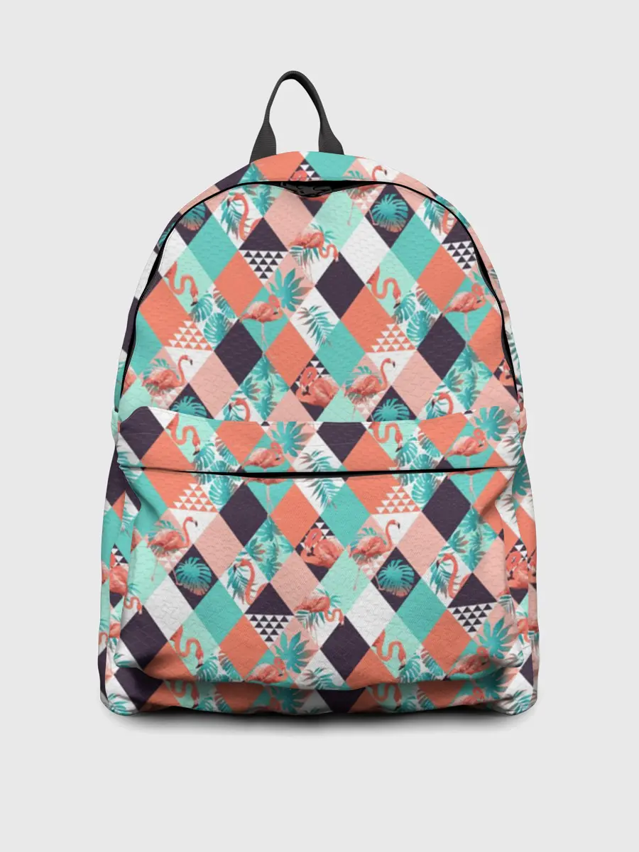 Рюкзак джинсовый / Фламинго