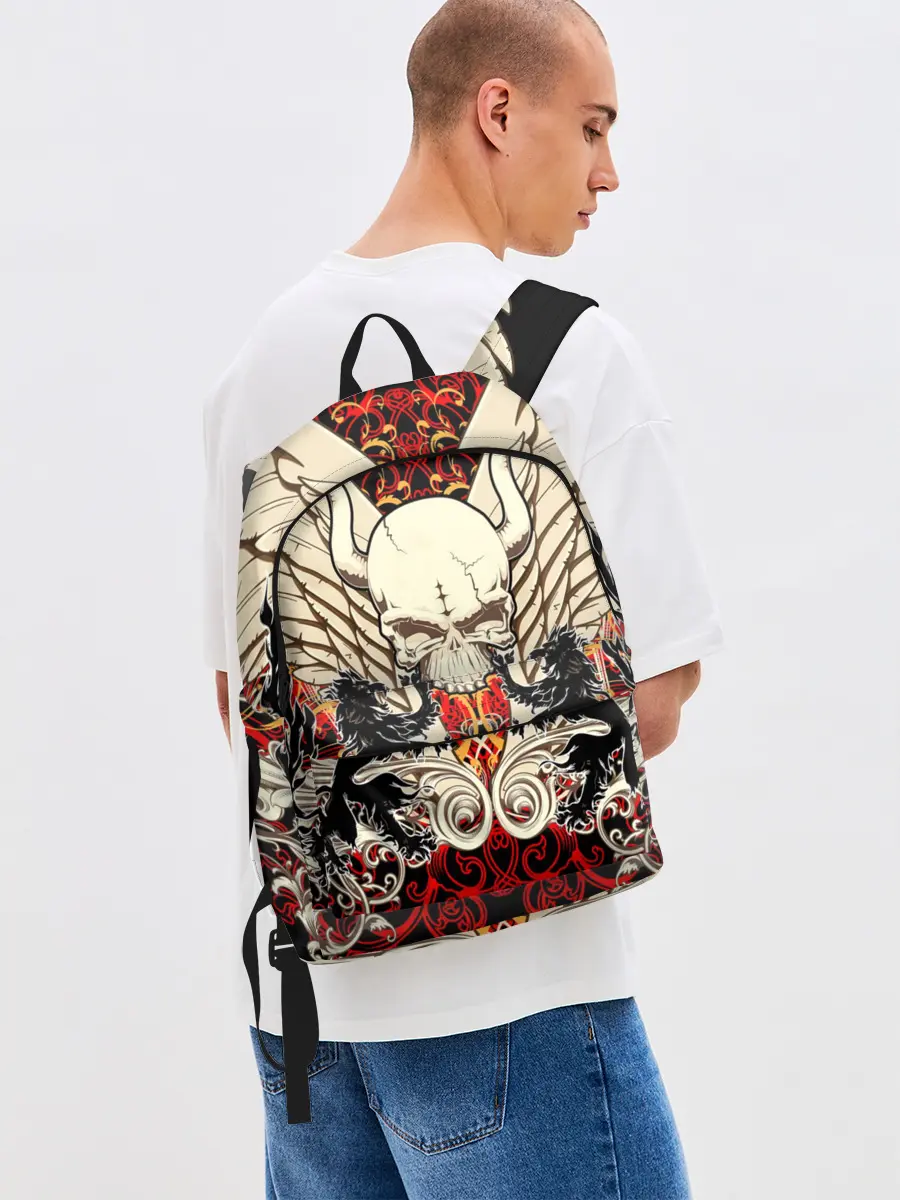 Рюкзак джинсовый / Vintage Skull Art v2