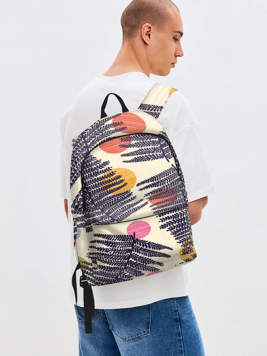 Рюкзак джинсовый / Тропики паттерн