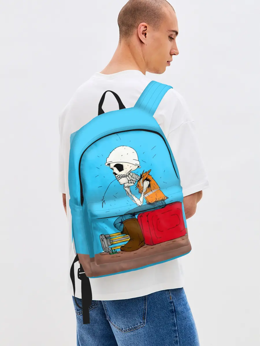 Рюкзак джинсовый / Скелетон геодезист