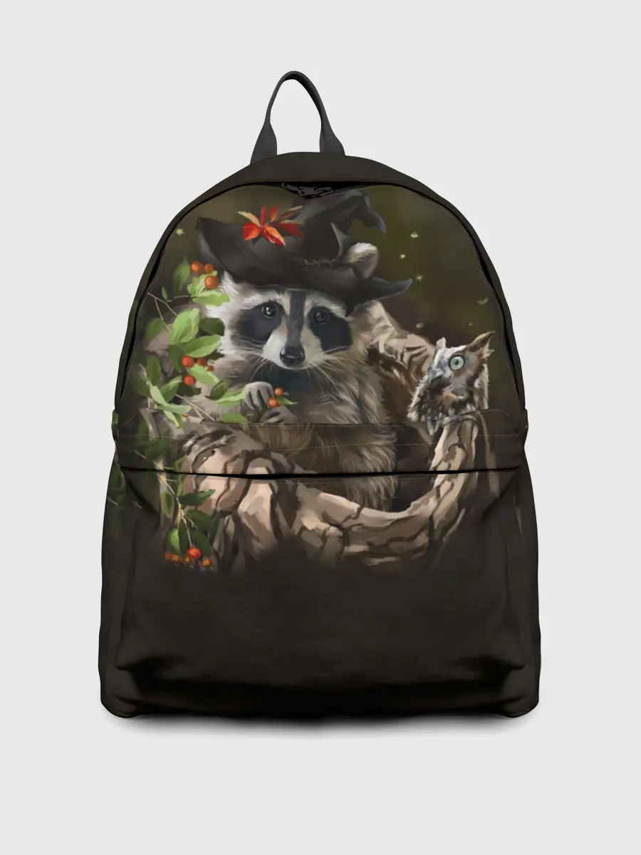 Рюкзак джинсовый / Енот и сова