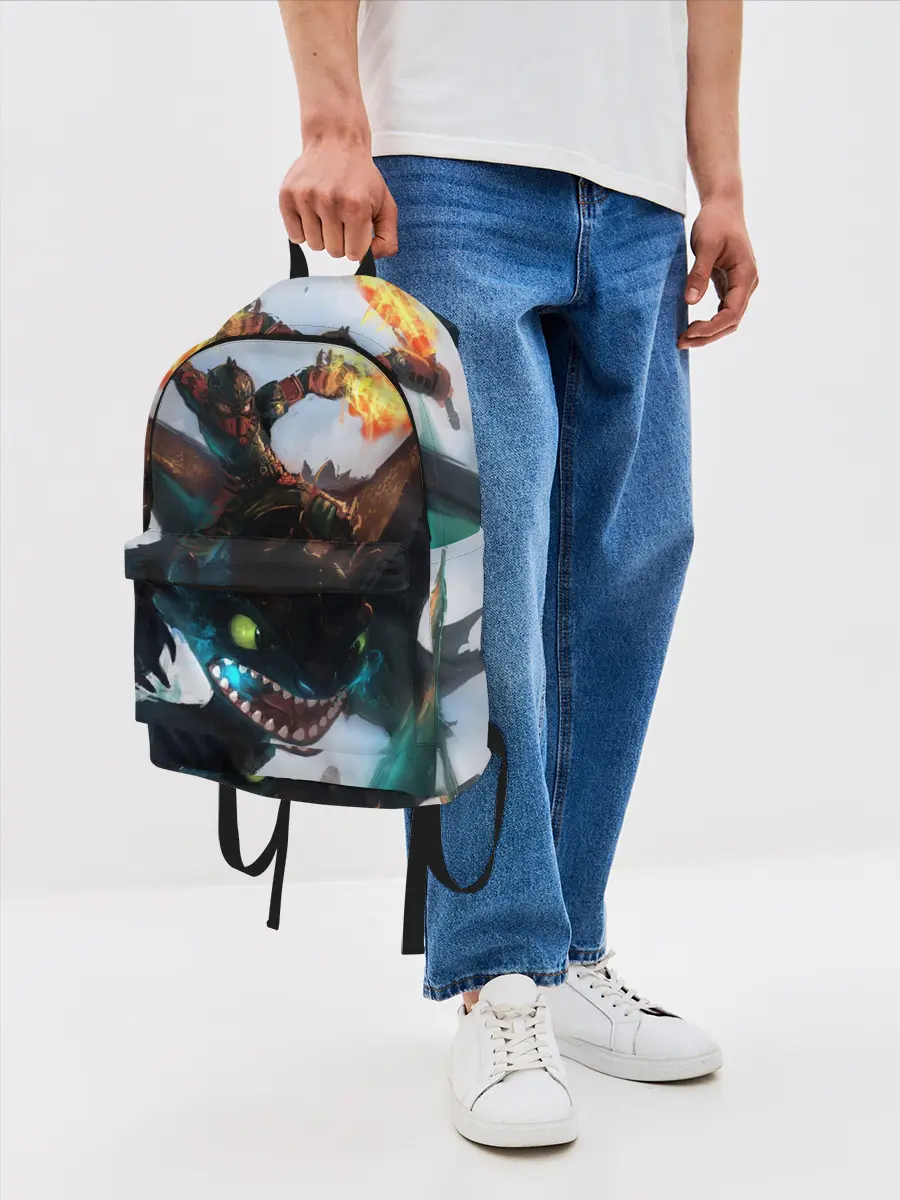 Рюкзак джинсовый / как приручить дракона