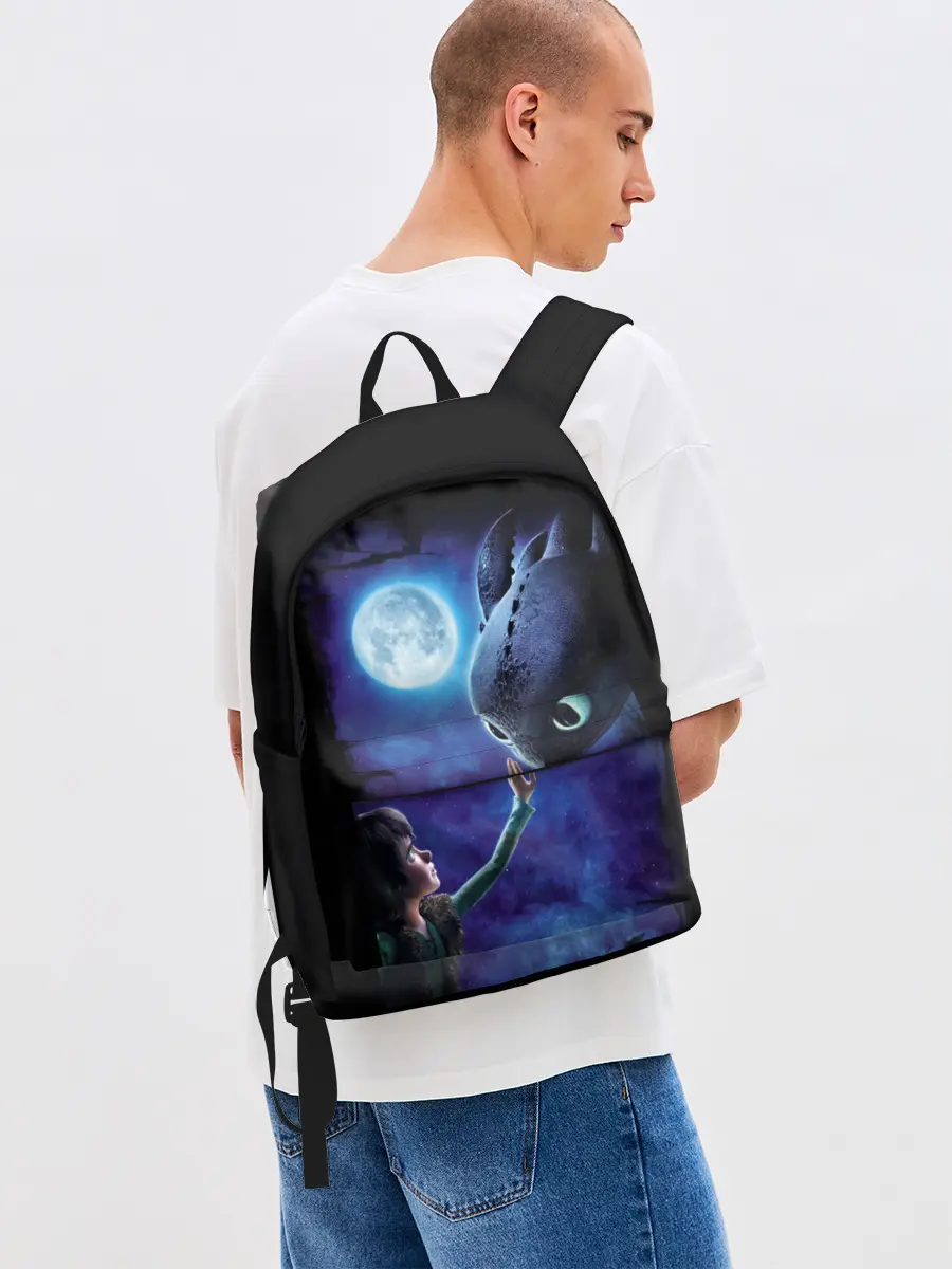 Рюкзак джинсовый / как приручить дракона