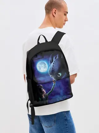 Рюкзак джинсовый / как приручить дракона