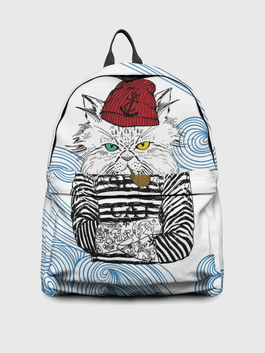 Рюкзак джинсовый / Кот Моряк