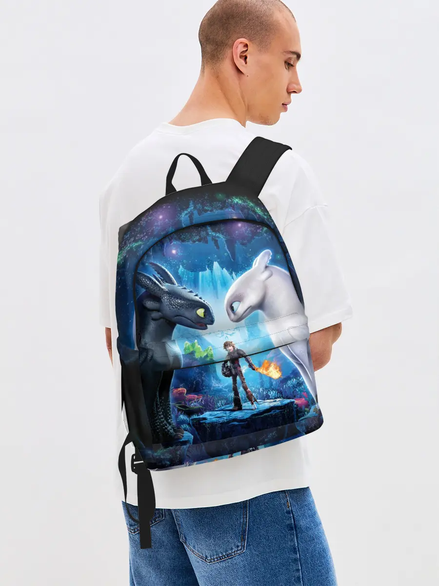 Рюкзак джинсовый / как приручить дракона