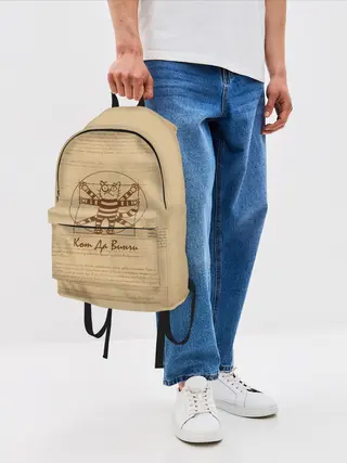 Рюкзак джинсовый / Кот Да Винчи