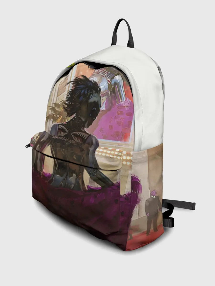 Рюкзак джинсовый / Lady. Cyberpunk 2077