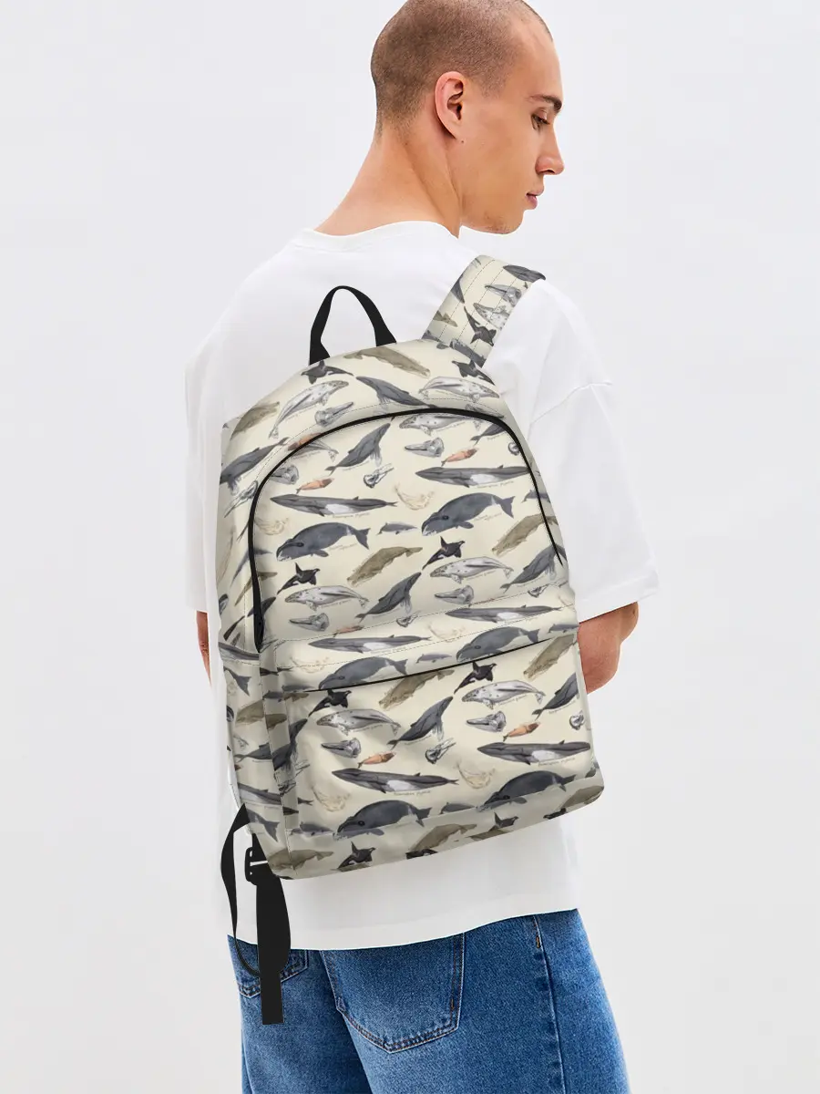 Рюкзак джинсовый / Whales pattern