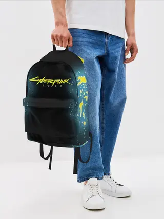 Рюкзак джинсовый / CYBERPUNK 2077 | КИБЕРПАНК 2077