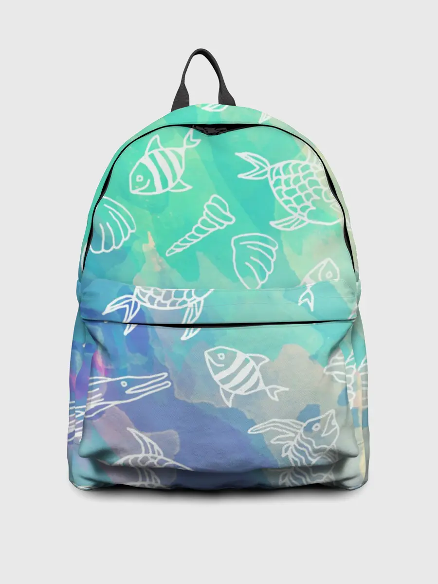 Рюкзак джинсовый / Рыбы