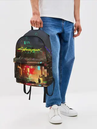Рюкзак джинсовый / Cyber Punk 2077