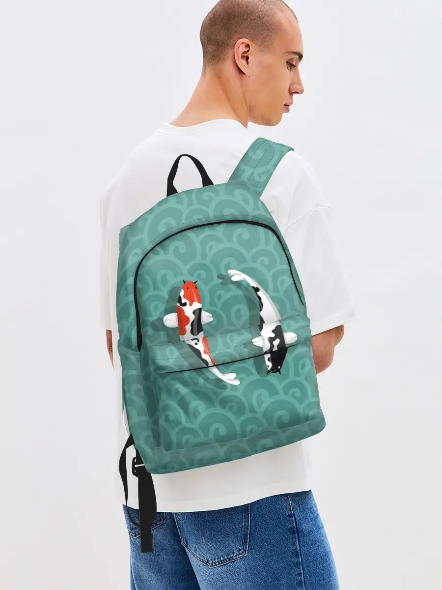 Рюкзак джинсовый / Японские рыбки