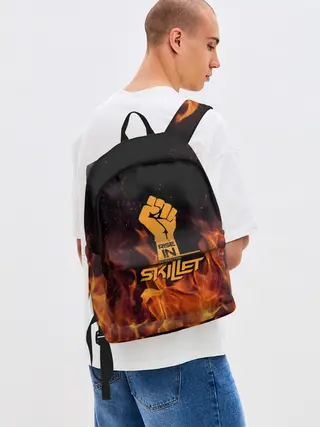Рюкзак джинсовый / Rise in revolution - Skillet