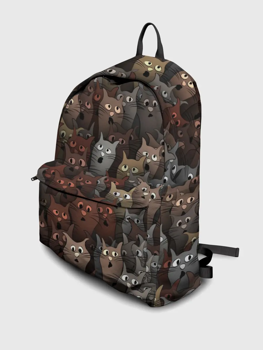 Рюкзак джинсовый / Глупые коты