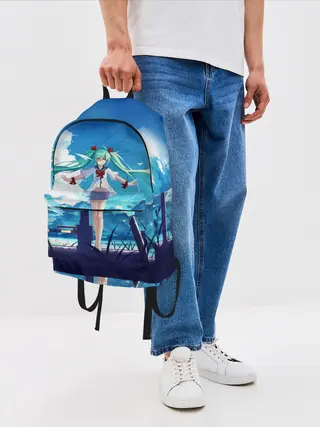 Рюкзак джинсовый / Хацунэ Мику под летним небом