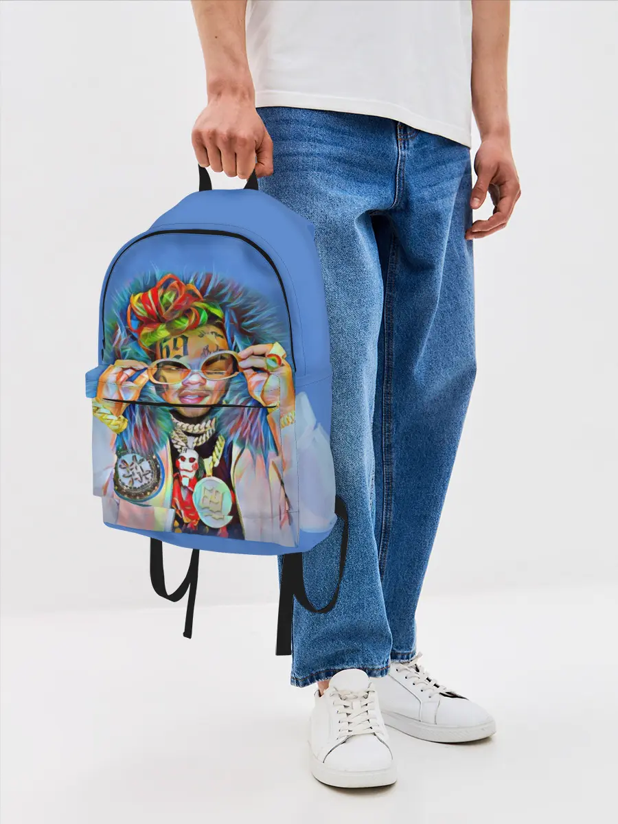 Рюкзак джинсовый / 6IX9INE SWAG