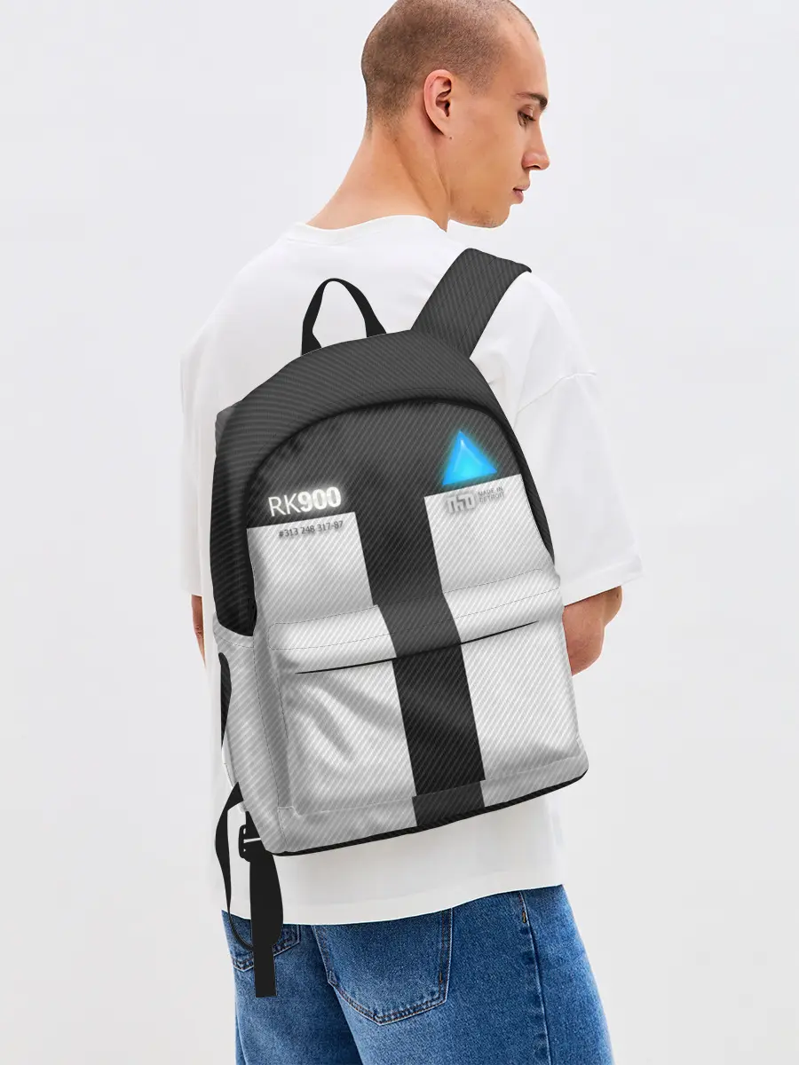 Рюкзак джинсовый / Connor Detroit: Become Human.