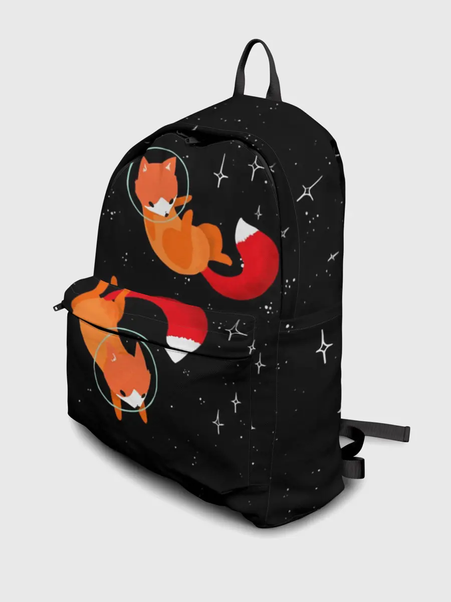 Рюкзак джинсовый / Лисички в Космосе