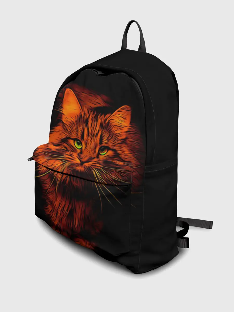 Рюкзак джинсовый / Рыжий кот