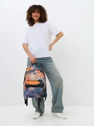 Рюкзак джинсовый / Кот Диджей