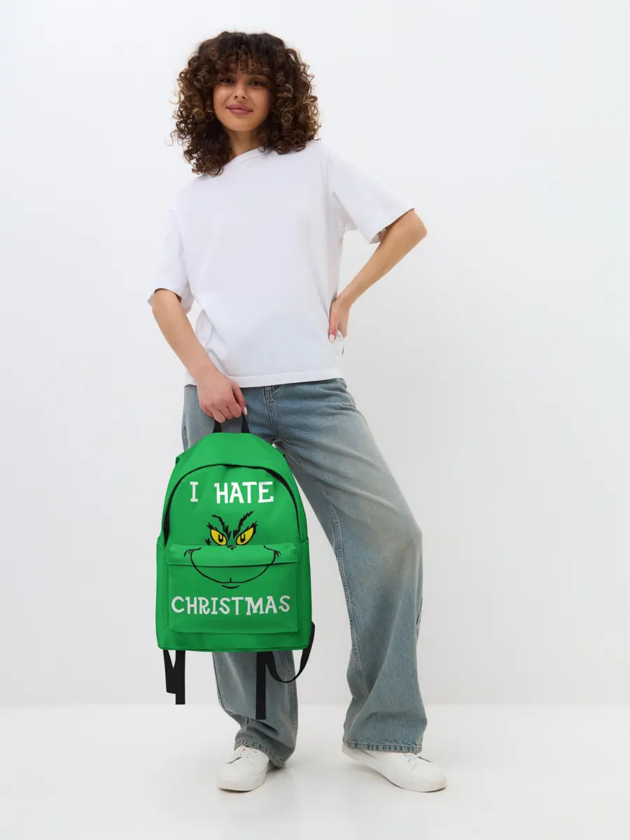 Рюкзак джинсовый / I hate christmas