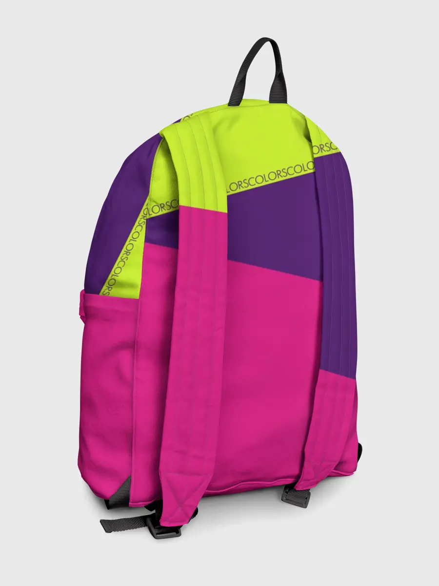 Рюкзак джинсовый / Треугольники с розовым