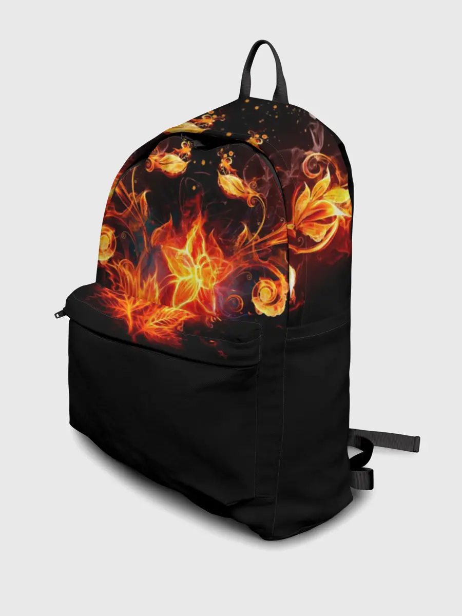 Рюкзак джинсовый / Огненные цветы в темноте