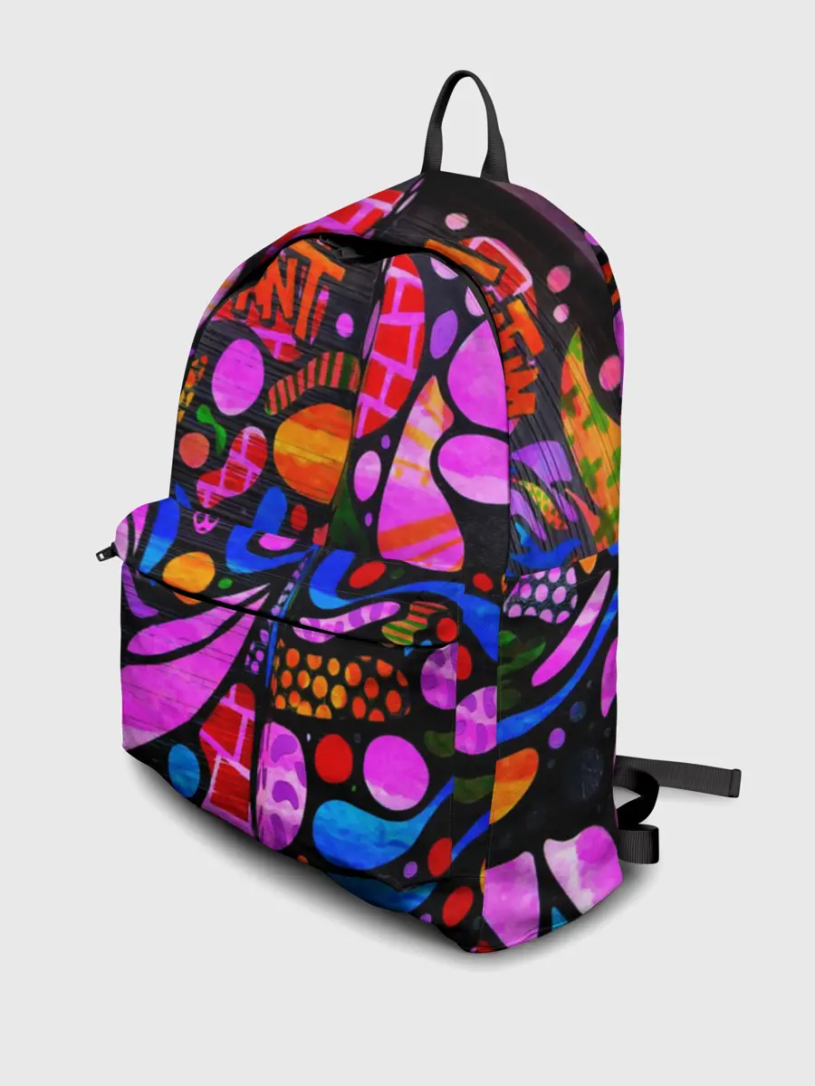 Рюкзак джинсовый / Неоновое граффити