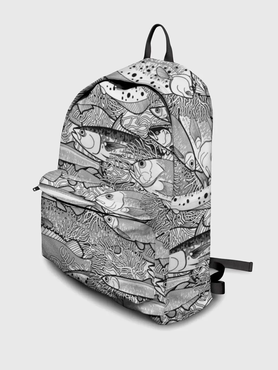 Рюкзак джинсовый / Рыбы