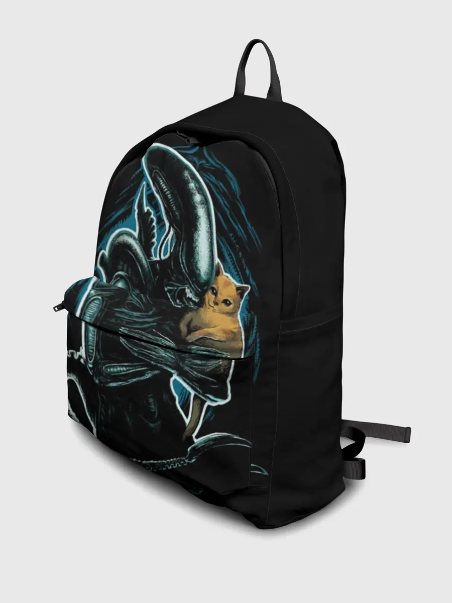 Рюкзак джинсовый / Чужой и котик