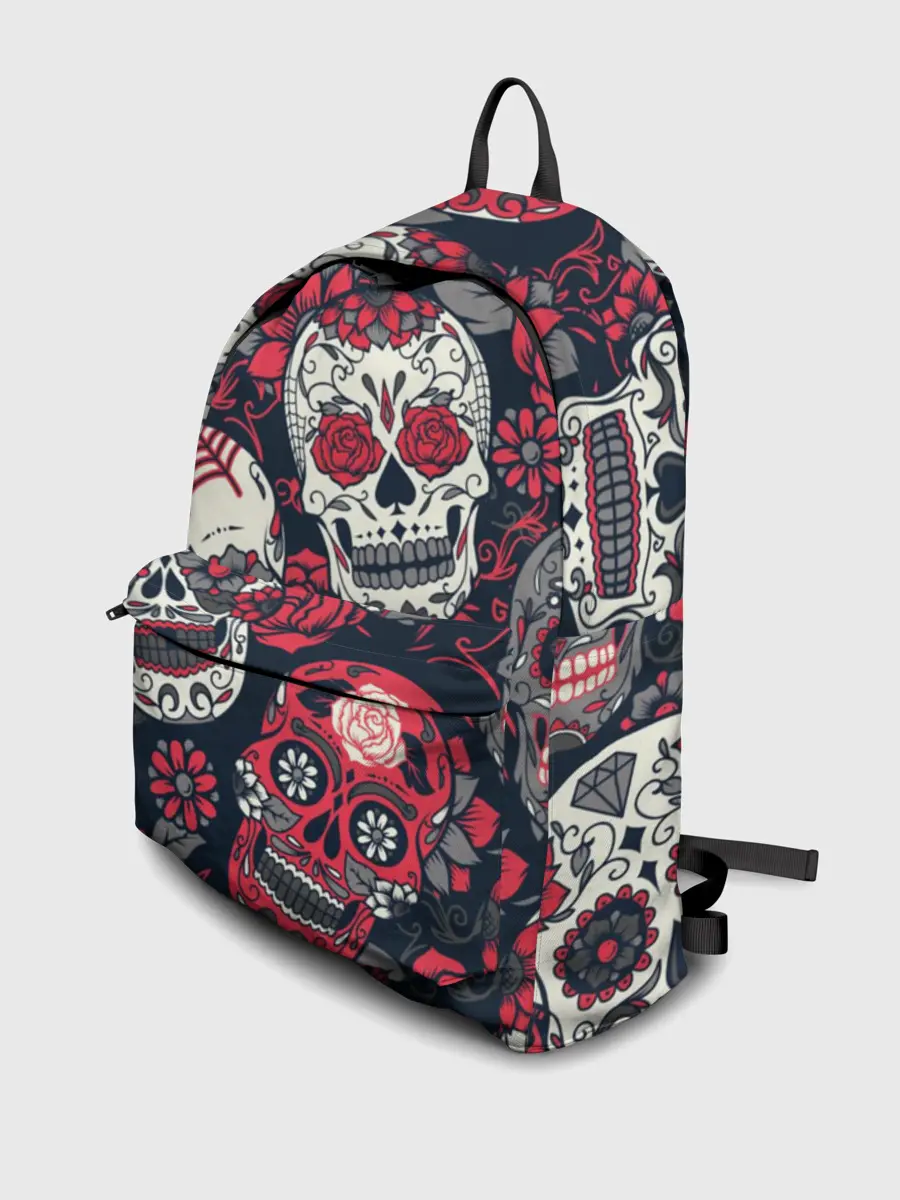 Рюкзак джинсовый / Мексиканские черепа
