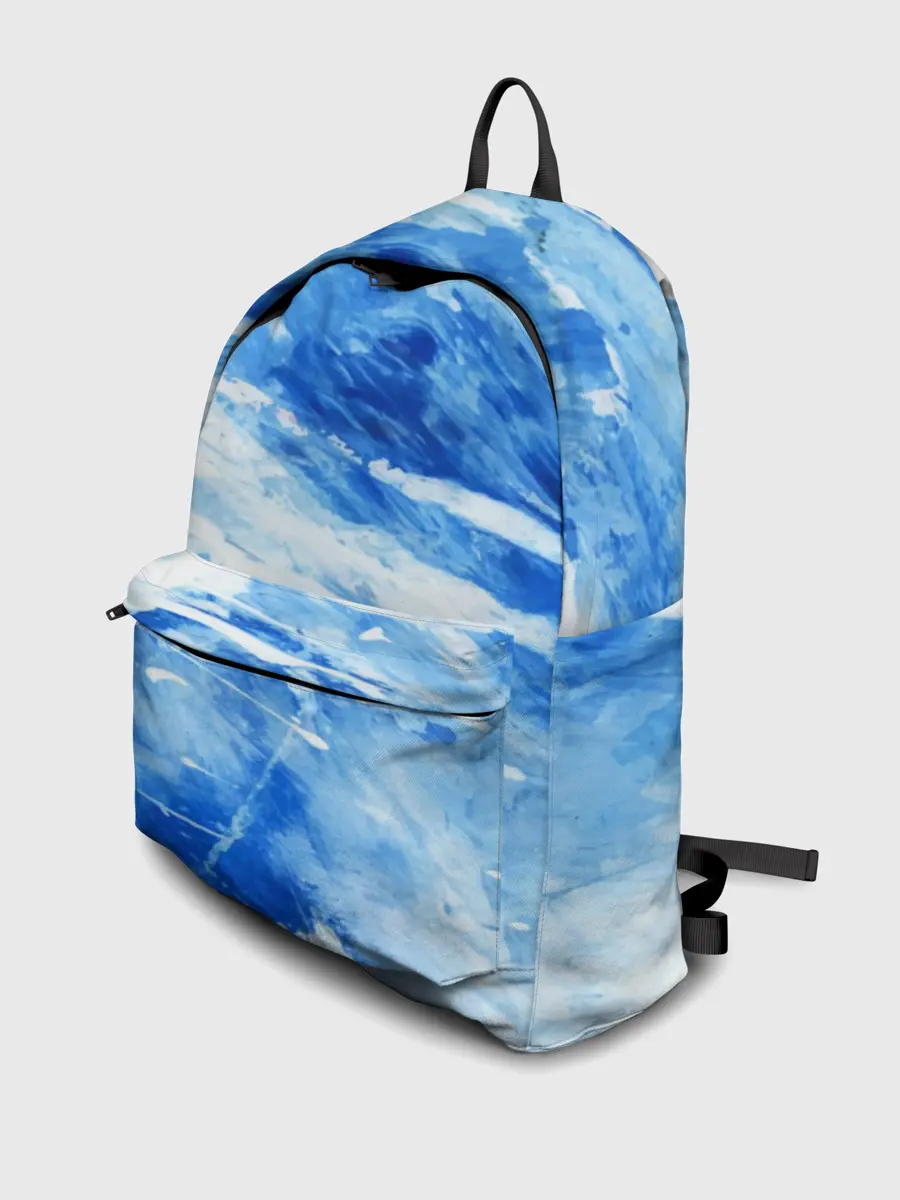 Рюкзак джинсовый / Вода акварель