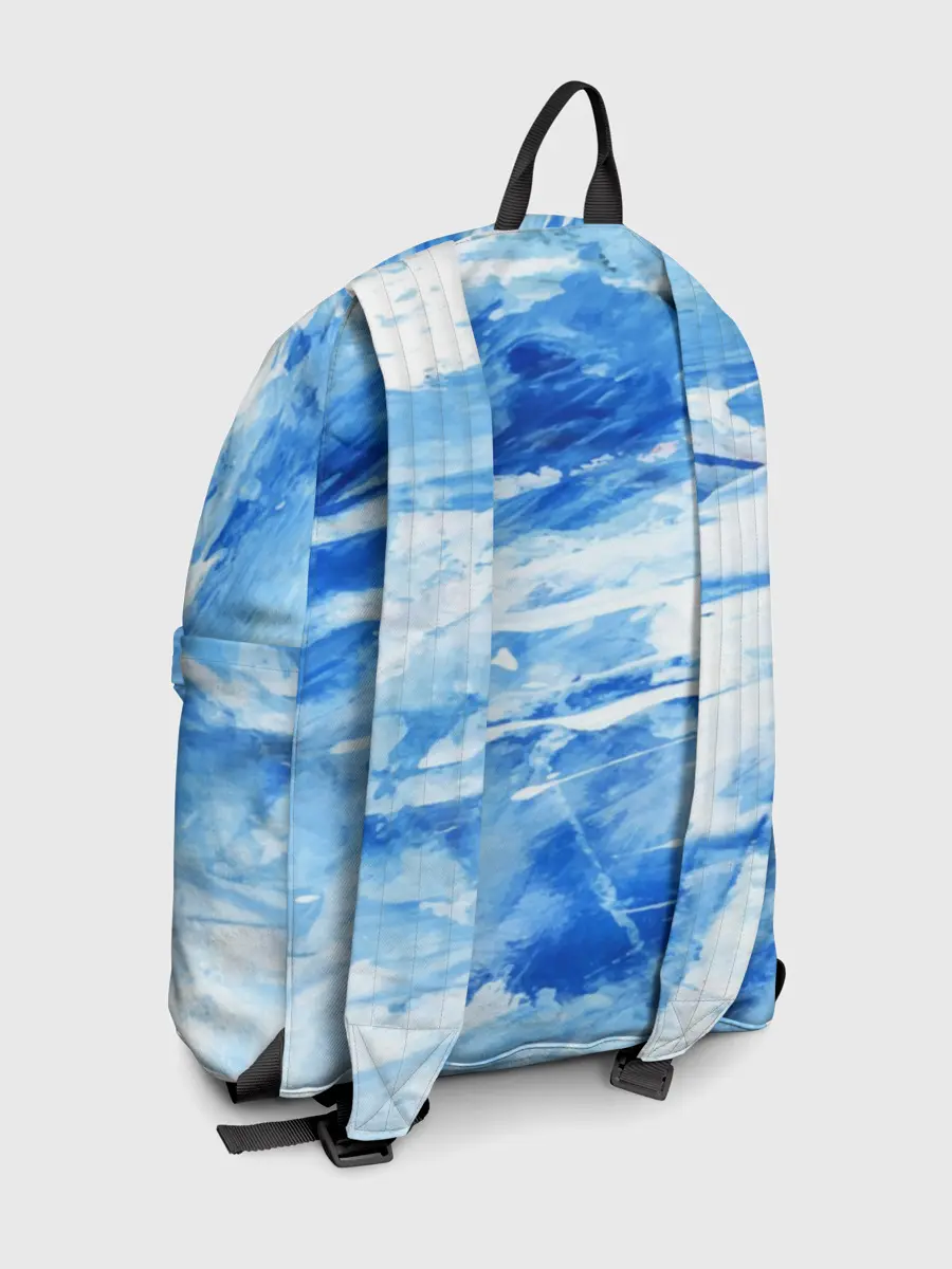 Рюкзак джинсовый / Вода акварель