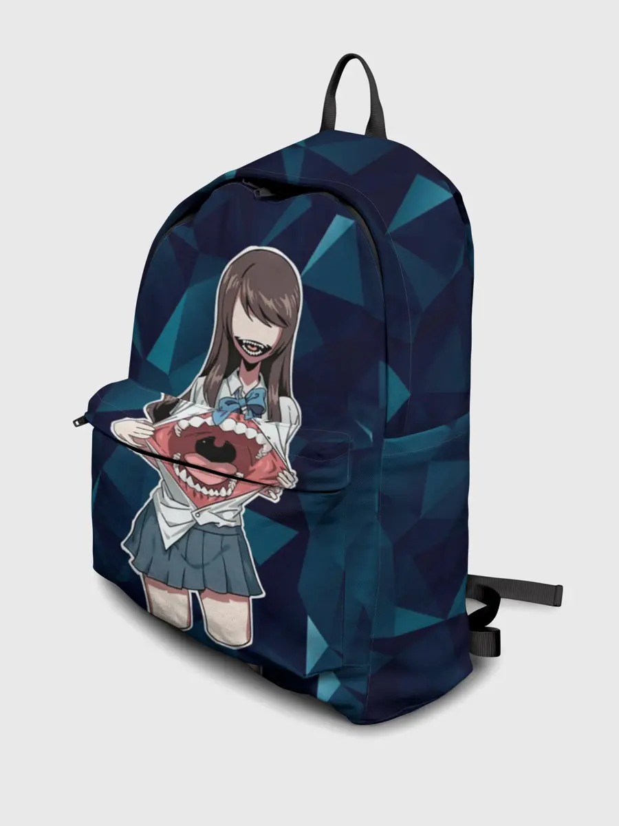 Рюкзак джинсовый / БЕГИ! ОНА ТЕБЯ СОЖРЕТ!