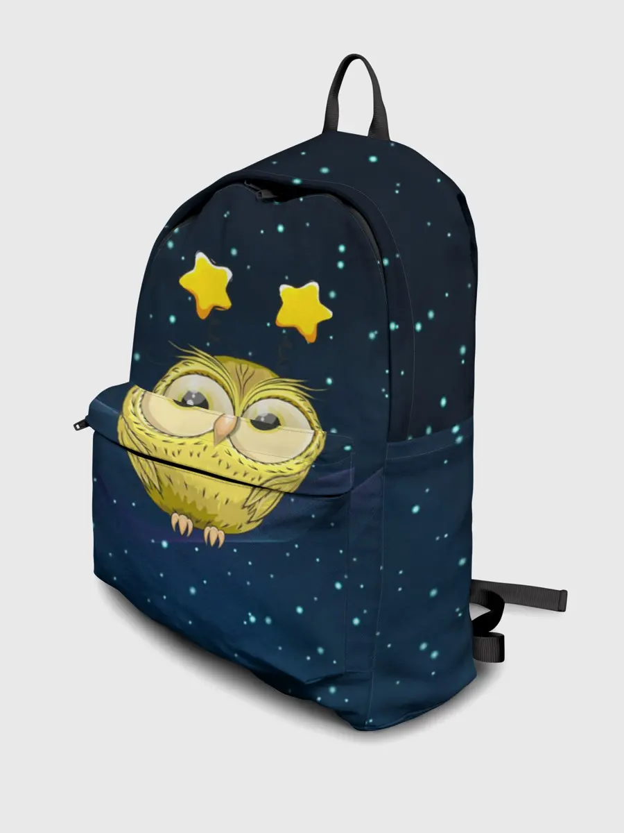 Рюкзак джинсовый / Сова со звездочками