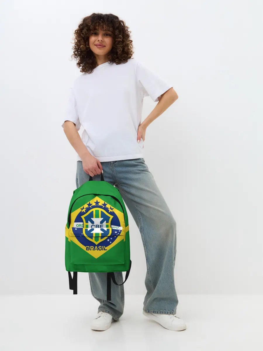 Рюкзак джинсовый / Сборная Бразилии флаг