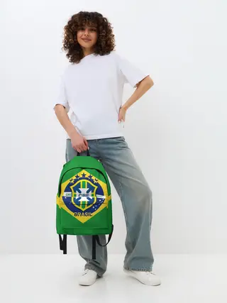 Рюкзак джинсовый / Сборная Бразилии флаг