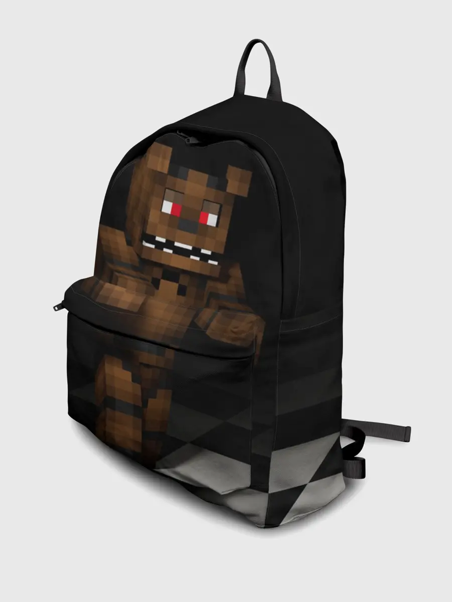 Рюкзак джинсовый / Фредди FNAF в майнкрафт.
