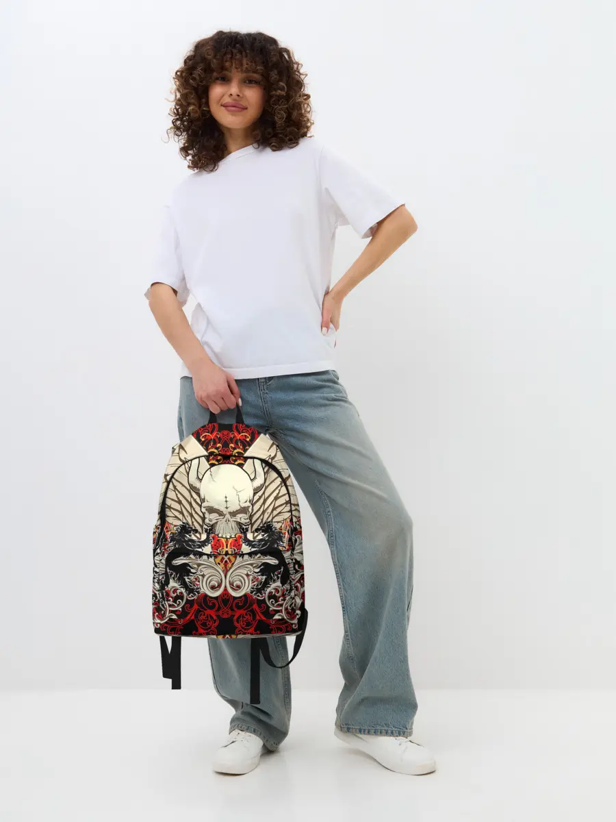 Рюкзак джинсовый / Vintage Skull Art v2