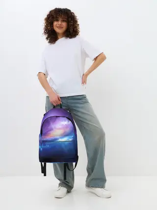 Рюкзак джинсовый / Абстракция космоса