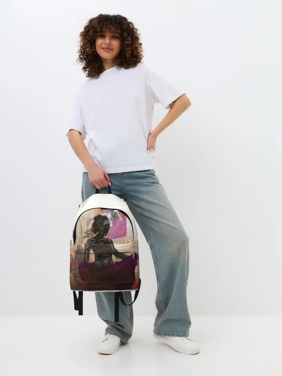 Рюкзак джинсовый / Lady. Cyberpunk 2077