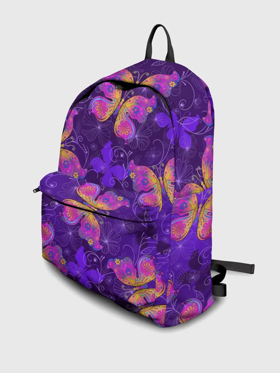 Рюкзак джинсовый / Розовые бабочки