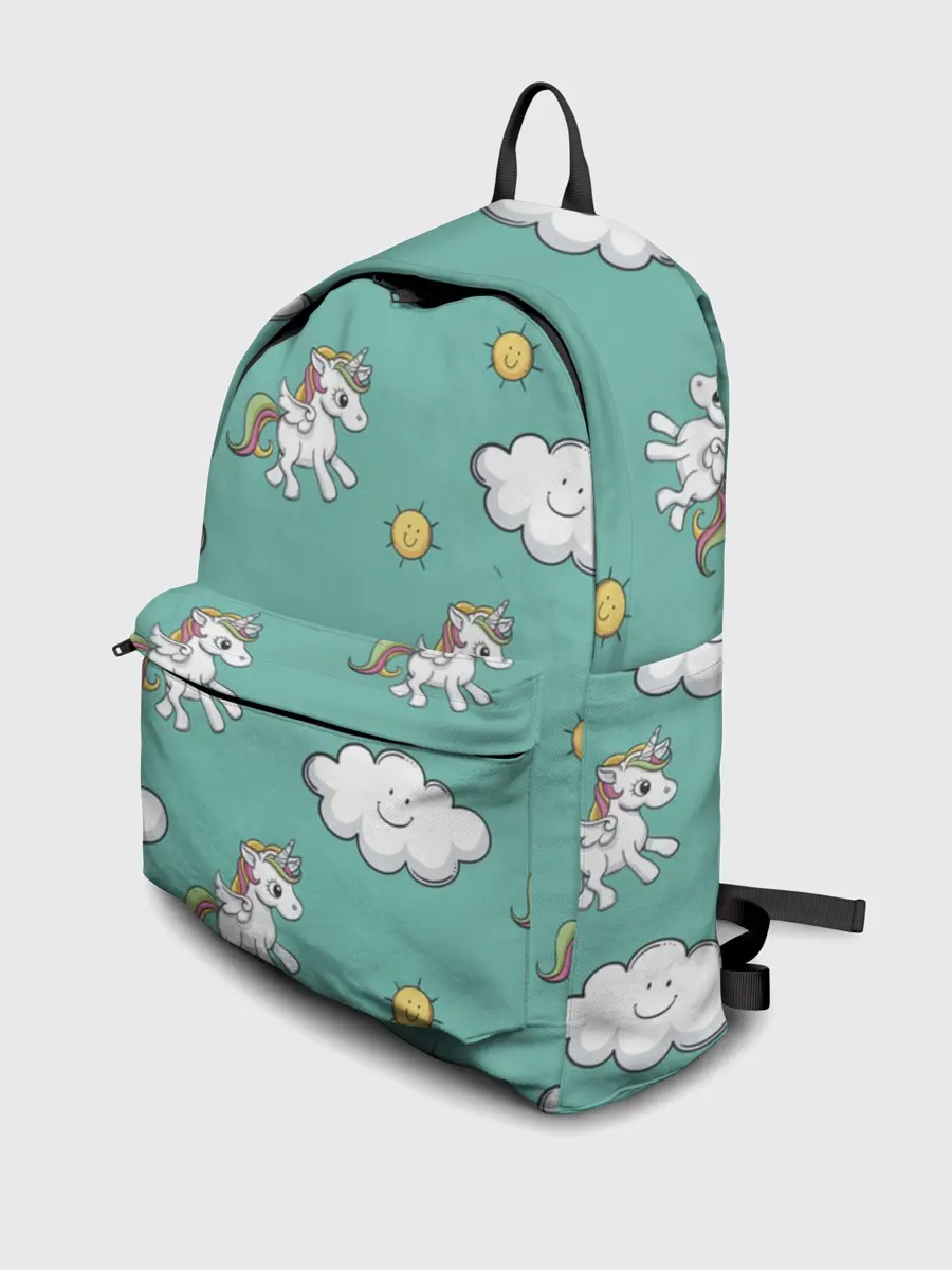 Рюкзак джинсовый / Любовь к единорогам